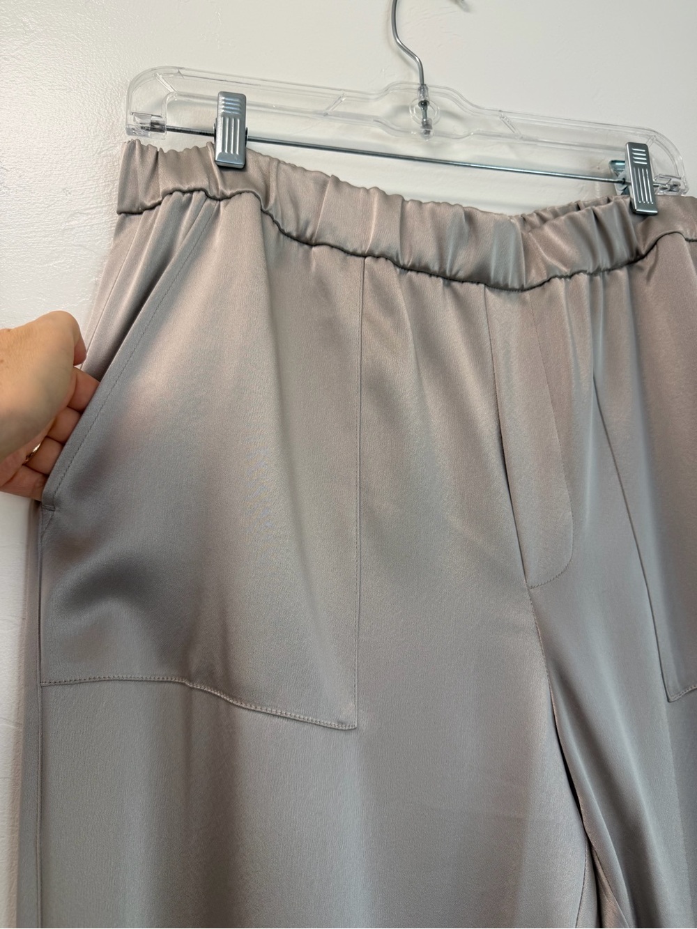 Polo Ralph Lauren Relaxed Satin in Light Grey Pants Jogger Size L - Picture 4 of 14